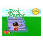 Pool Party Girl Post Card