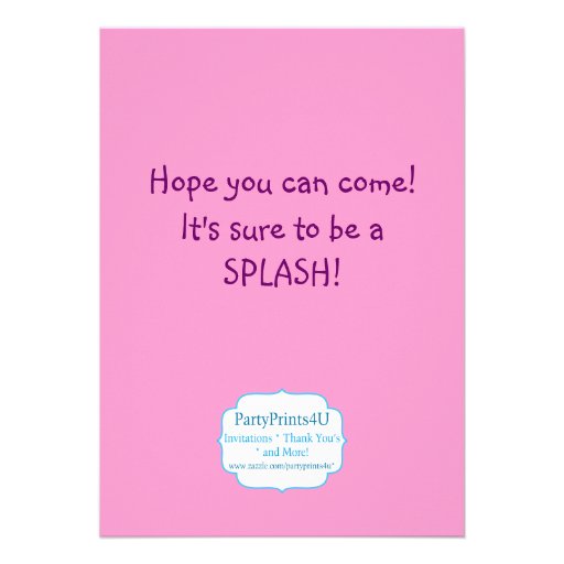 Pool Party Green Polka Dot Birthday Invite