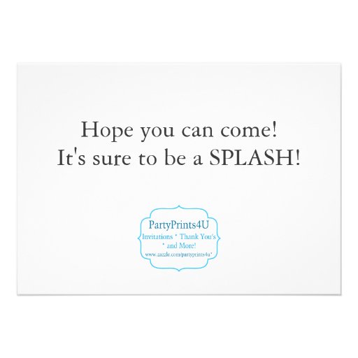 Pool Party Hot Pink Chevron and Tan Argyle Invite