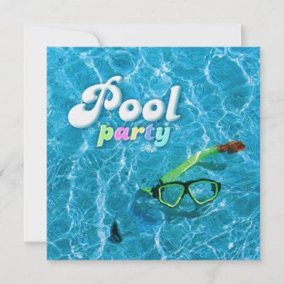 Pool Party Invitations on Invitation Template For Summer Pool Party With Clear Blue Pool