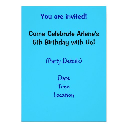 Pool Party Invitation