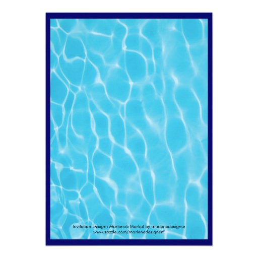 Pool Party Invitation Blue