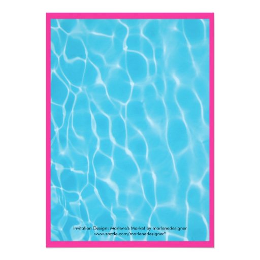 Pool Party Invitation Pink