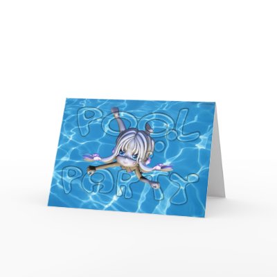 pool party invitation with