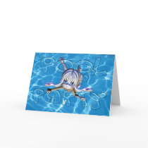 Pool Party Invitation with Moonies Cutie Pie cards by moonlake Pool Party Invitation with Moonies Cutie Pie cards