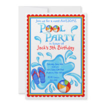 Pool Party Invitations