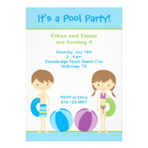 Pool Party Invitations