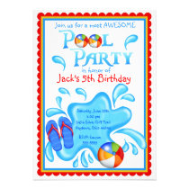 Pool Party Invitations invitations
