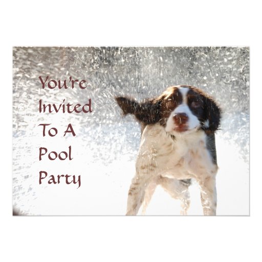 Pool Party Invitations (front side)