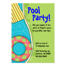 Pool Party Invitations