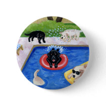 Pool Party Labradors Buttons