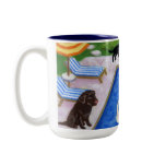 Pool Party Labradors Mug