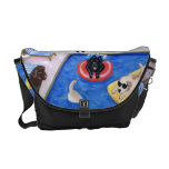 Pool Party Labradors painting Messenger Bag