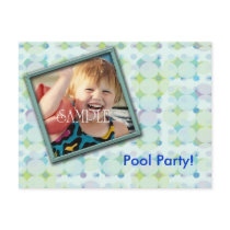 Pool Party Photo Invite postcards by partypassion Pool Party Photo Invite postcards