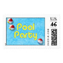 Pool Party Postage Stamp stamp