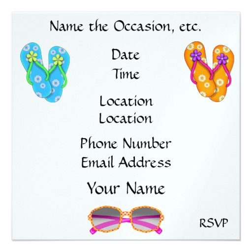 Pool Party - SRF Personalized Invitation