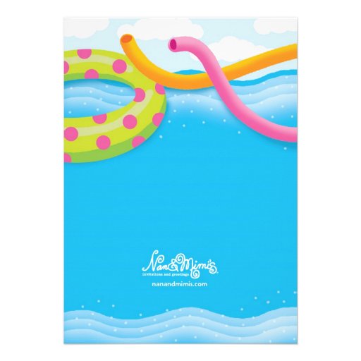 Pool Party Themed Invitations