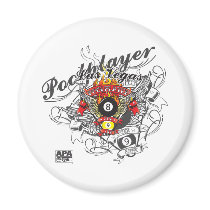 Pool Player For Life Fridge Magnet