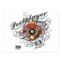 Pool Player For Life Postcards