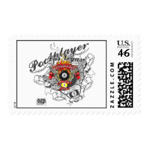 Pool Player For Life Stamps