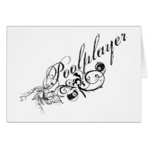 Pool Player Script Greeting Cards