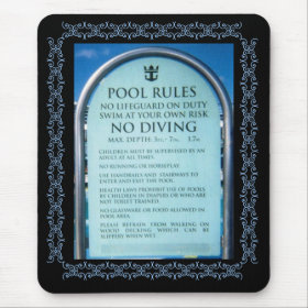Pool Rules Mousepad mousepad