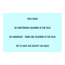 Pool Rules posters by VWylly Pool Rules posters