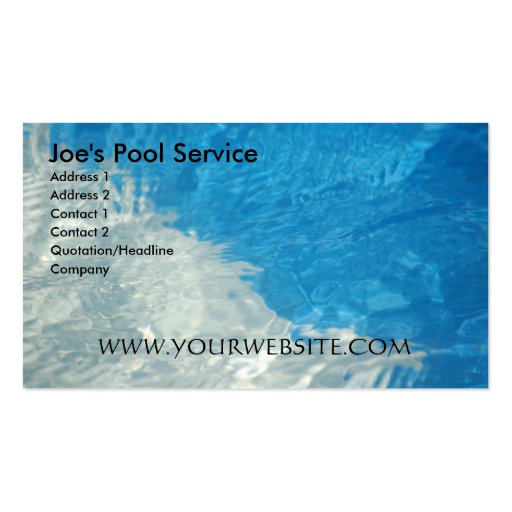 pool business cards