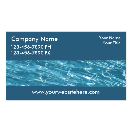 Pool Service Business Cards (front side)