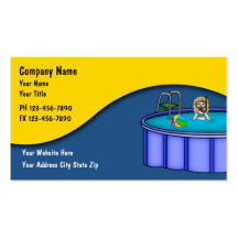 Pool Service Cards Business Card Template