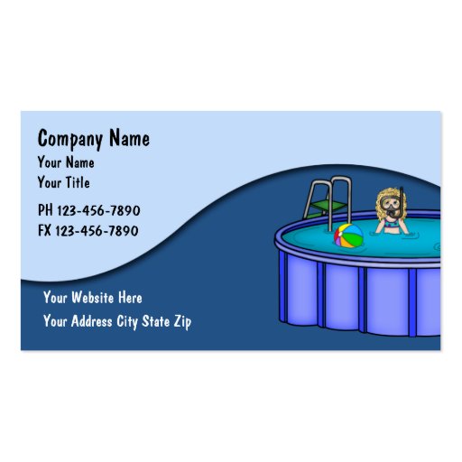 Pool Service Cards Business Card Templates
