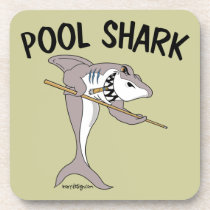 Pool Shark cork coasters