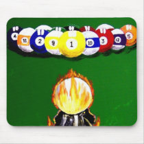 POOL SHARK BILLIARDS MOUSE PAD by Teo mousepads
