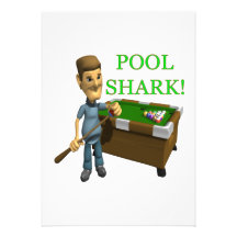 Pool Shark Personalized Invitation