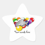 Pool shark star sticker