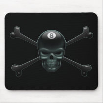 Pool Skull II mousepads by skullabee Pool Skull II mousepads
