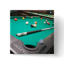 Pool Table Pinback Button