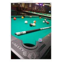Pool Table Greeting Card