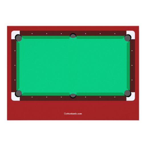 Pool Table Invitation