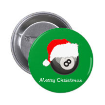 PoolChick Merry Christmas Santaball Buttons