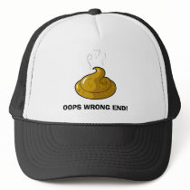 poop, OOPS WRONG END! hats