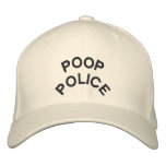 "POOP P0LICE" embroidered on cap Baseball Cap