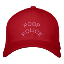 "POOP P0LICE" embroidered on  cap Embroidered Hat