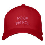 "POOP PATROL" embroidered on  cap Embroidered Baseball Caps