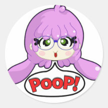 Poop! Round Sticker