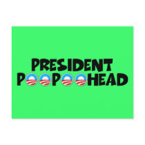 Poop themed anti President  Barack Obama Postcards