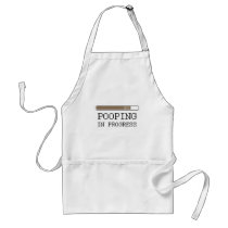 Pooping in progress baby t-shirt apron