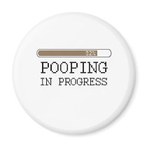 Pooping in progress baby t-shirt fridge magnets