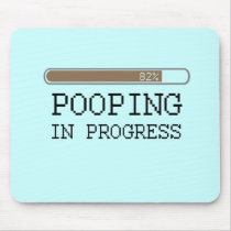 Pooping in progress baby t-shirt mouse mat