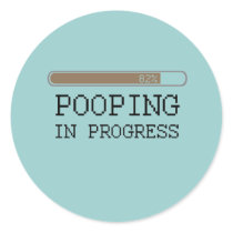 Pooping in progress baby t-shirt stickers